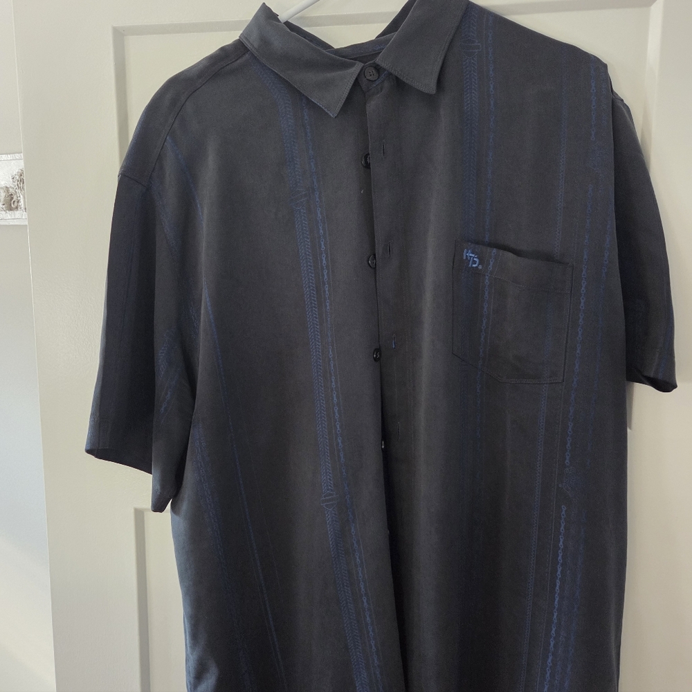 Harley Mens Xl Collard Shirt